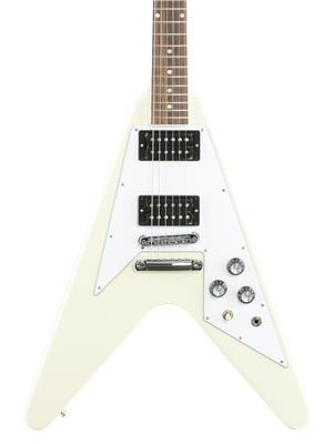 Gibson '70s Flying V Classic White with Case Body View